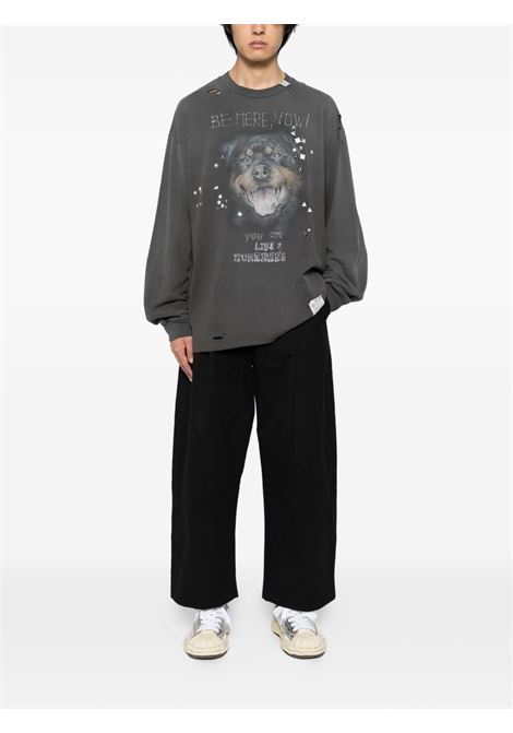 ls dog printed tee man black MAISON MIHARA YASUHIRO | J15LT751BLACK